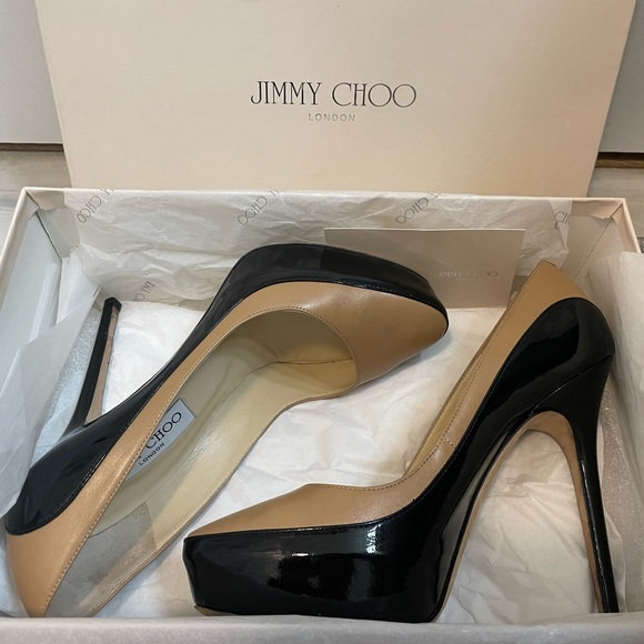 Jimmy Choo Stilettos Nude/Black Size 38 - Picture 5 of 8